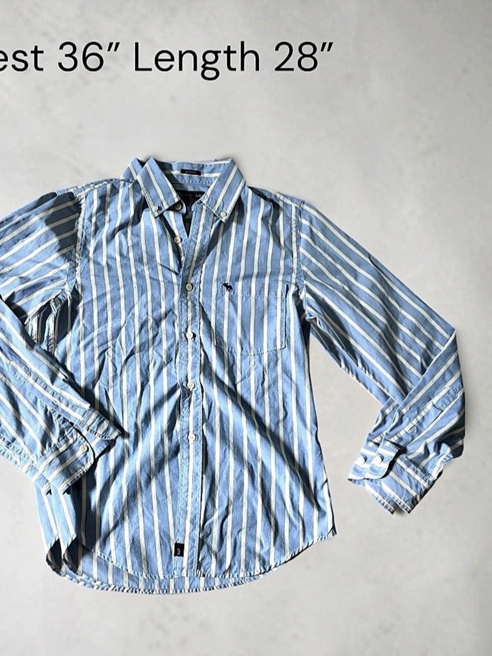 Abercrombie & Fitch Muscle Men's Striped Button Down Size Medium